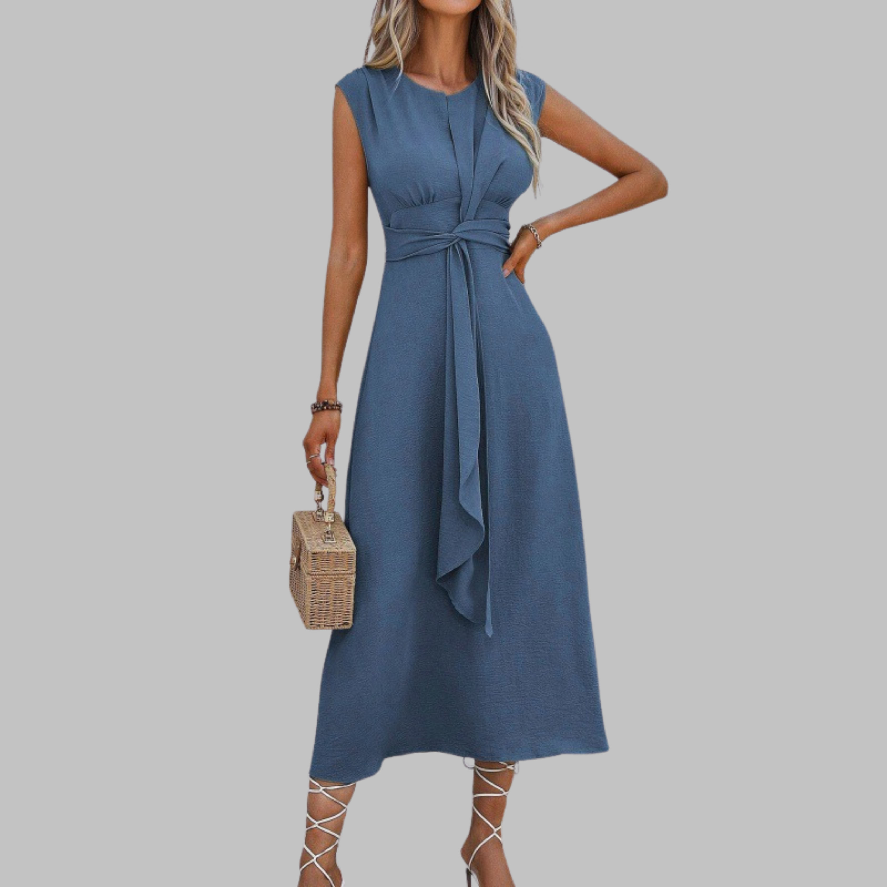Alayna | Elegant Sleeveless Round Neck Maxi Dress