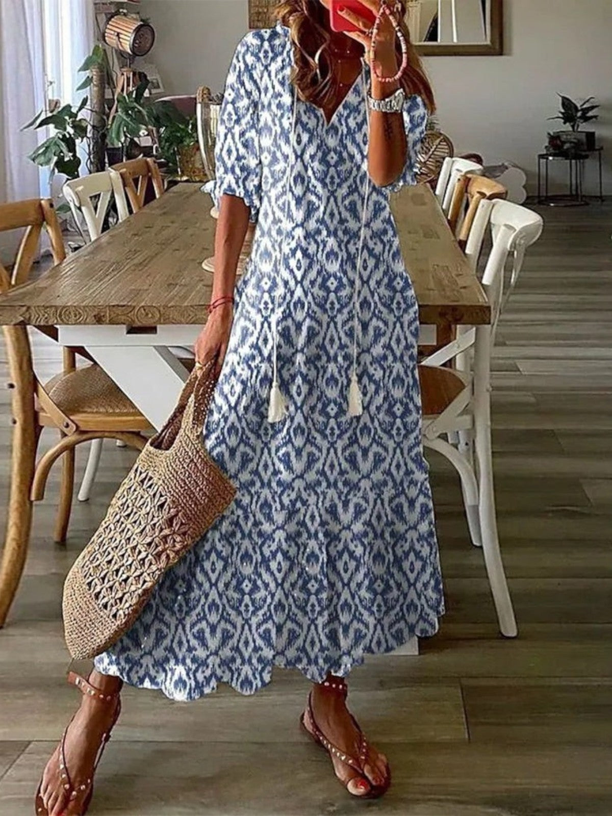 Avery | Boho V-Neck Summer Dress