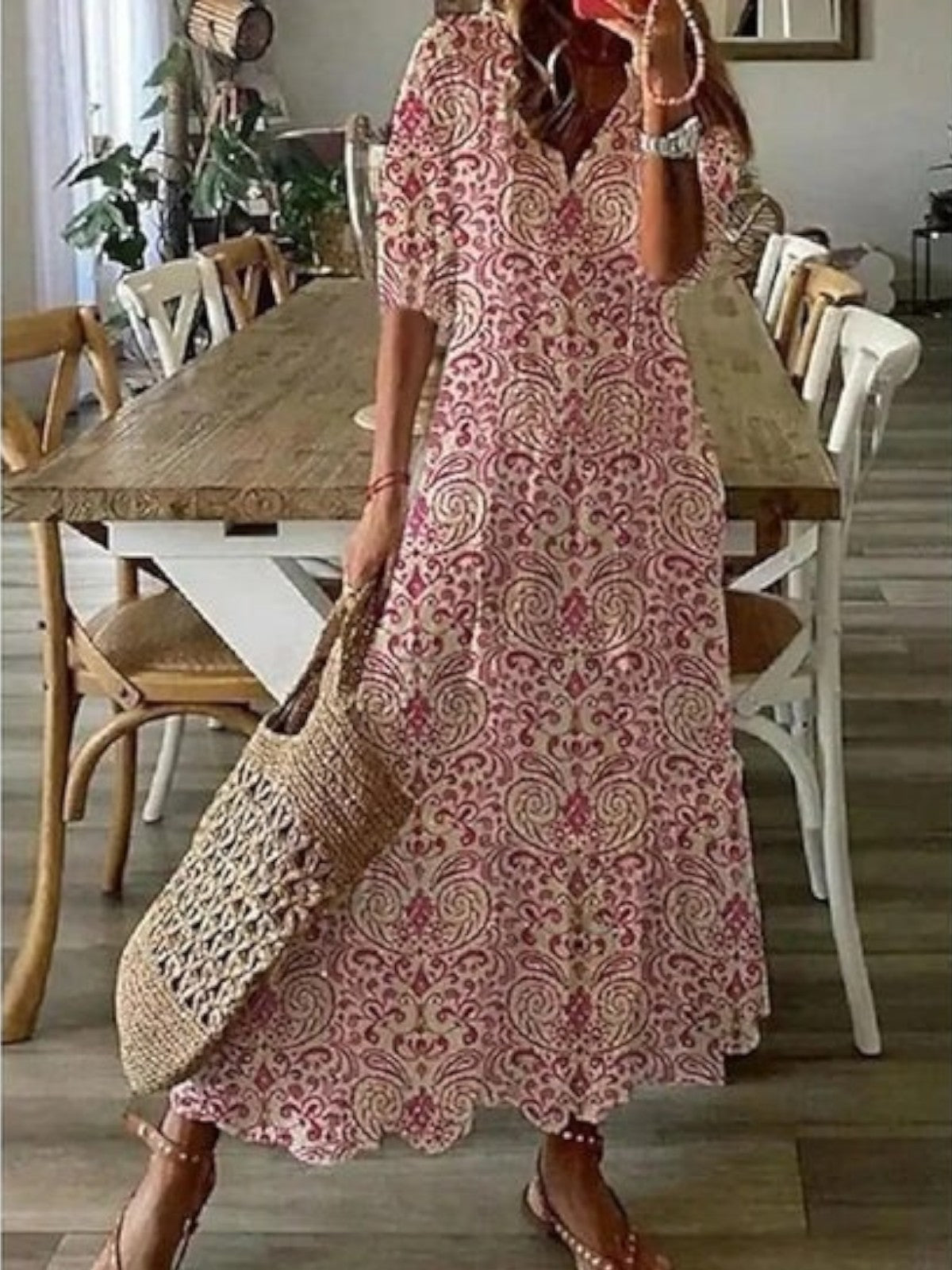 Avery | Boho V-Neck Summer Dress