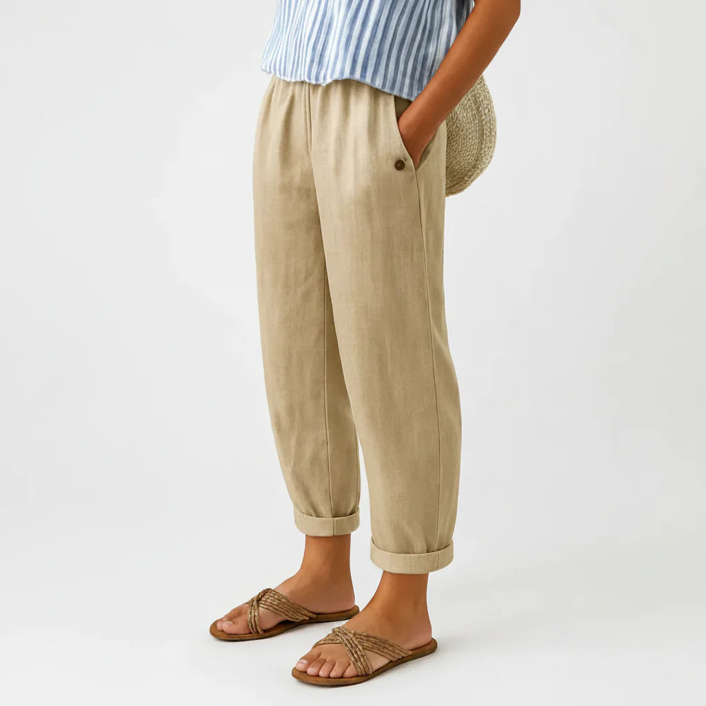 Romina™ Timeless Linen-Cotton Trousers