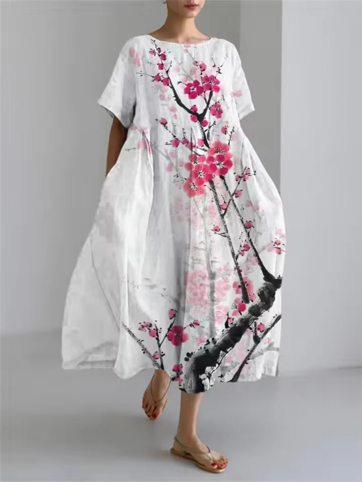Amanda | Elegant Loose Round Neck Dress