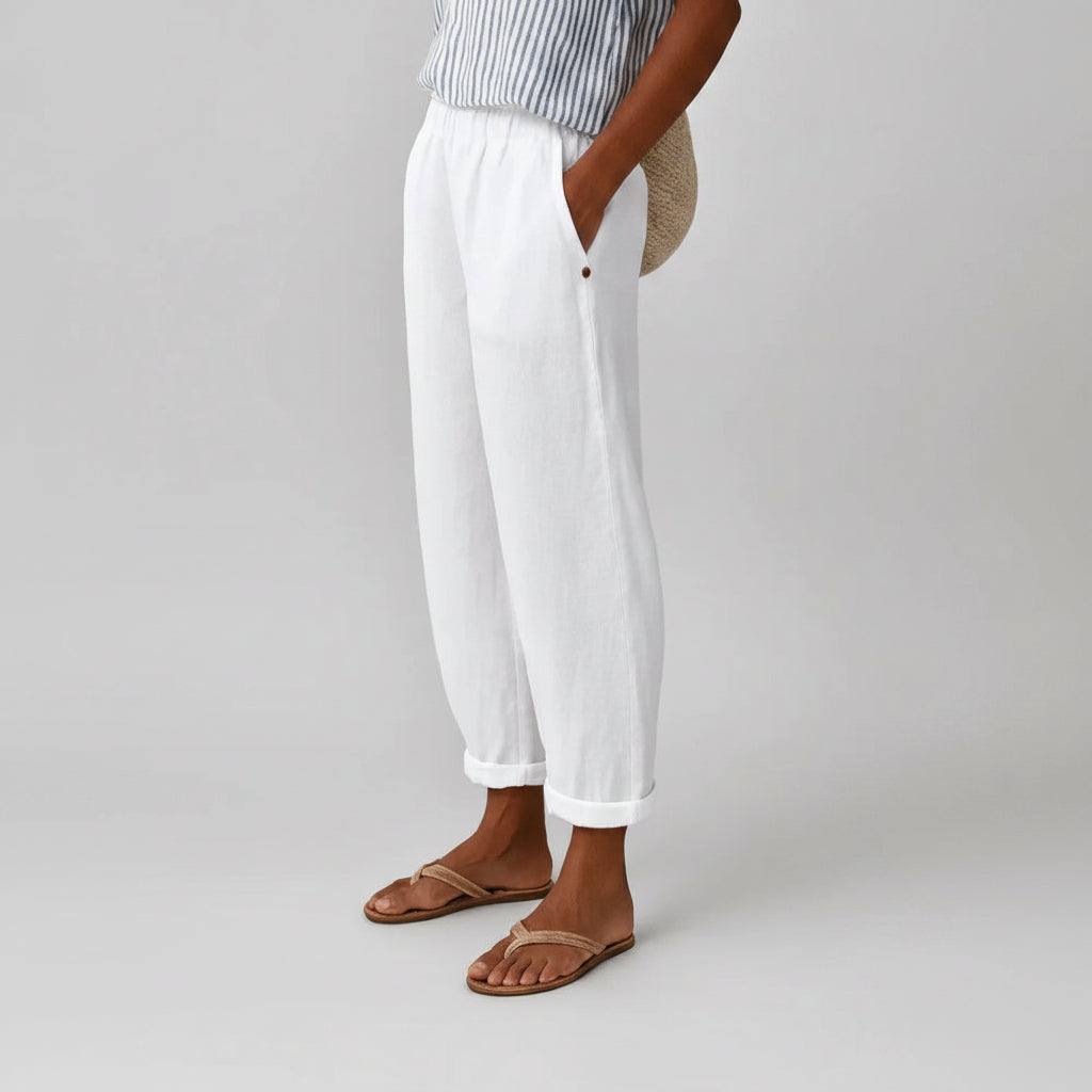 Romina™ Timeless Linen-Cotton Trousers