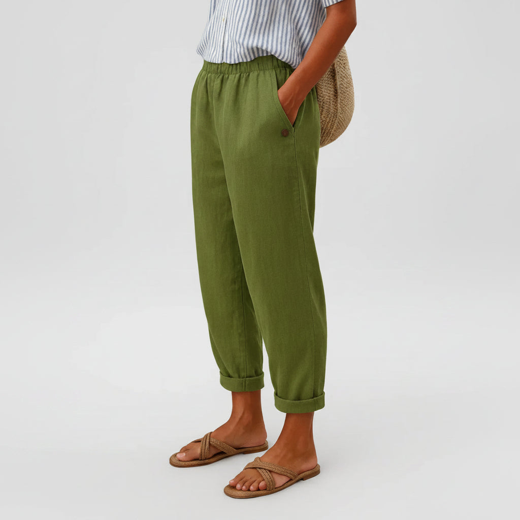 Romina™ Timeless Linen-Cotton Trousers
