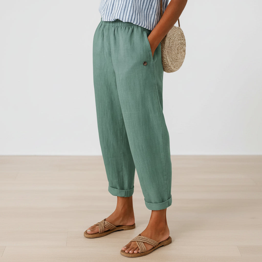 Romina™ Timeless Linen-Cotton Trousers
